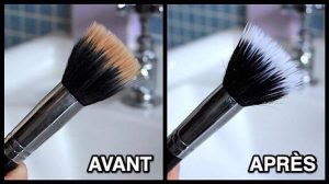 clean a makeup brush 1
